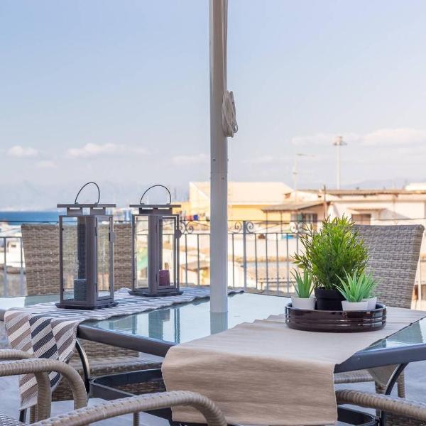 Spacious Maisonette - Roof Top View of Corfu Port