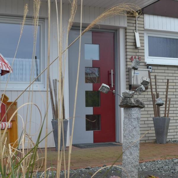 Ferienhaus Bambus, mit Blick auf das Hooksieler Tief