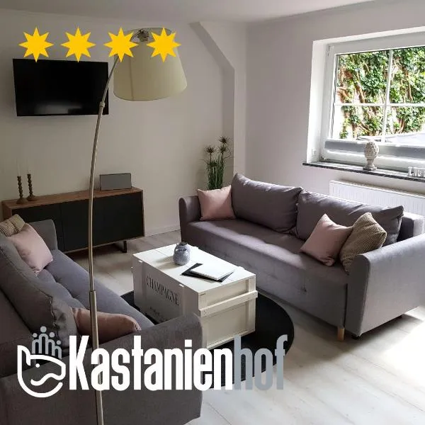 Große, helle Ferienwohnung mit 2 Balkonen auf dem Kastanienhof Oetzen in der Lüneburger Heide, Hotel in Oetzen