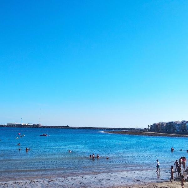 Arinaga Beach on the Sea