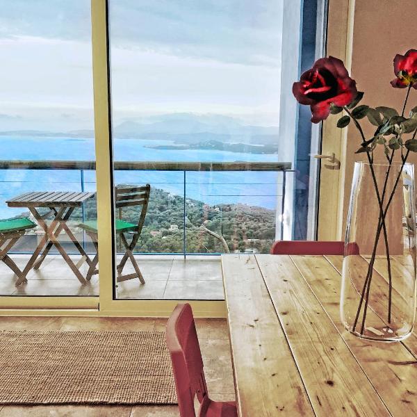 House Sienna of Villa Intaba Best Views Corfiot Riviera Corfu Island Greece Contemporary Design Pool with Spectacular Sea VIEWS close to Ipsos Beach