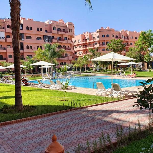 2 bedrooms apartement with shared pool furnished terrace and wifi at Marrakech