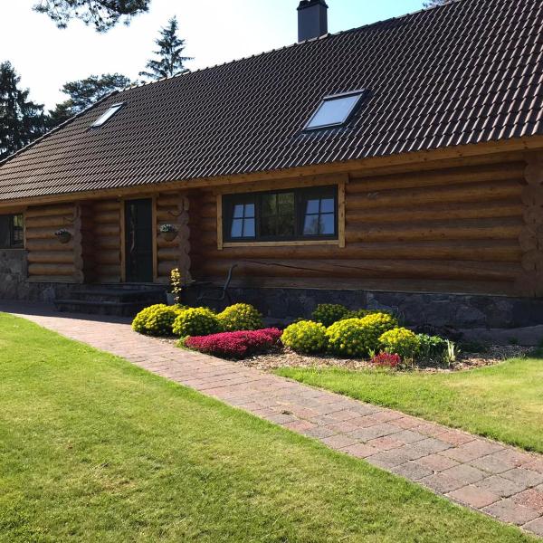 The gorgeous log house, that brings out the smile!