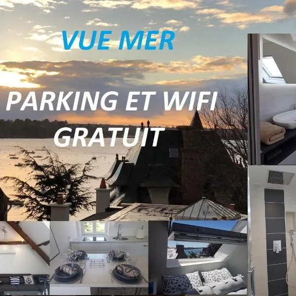 Logement entier Saint Malo vue mer, proche FERRY, commerces et plage Solidor 50 m, Hotel in Saint-Malo