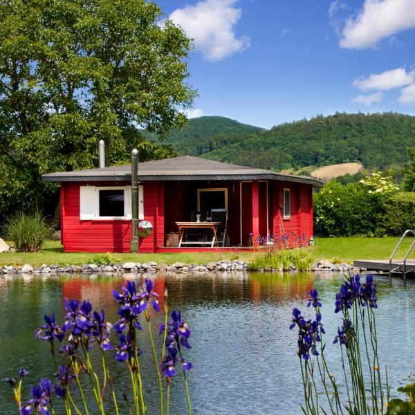 Romantic Wooden Lodge,Sauna,Schwimmteich,alleinstehend,absolut ruhig