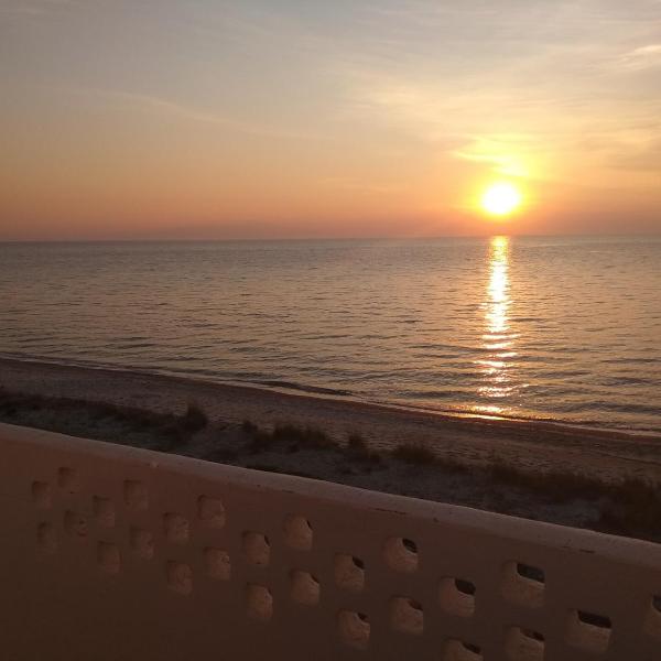 Golden sunset beach house