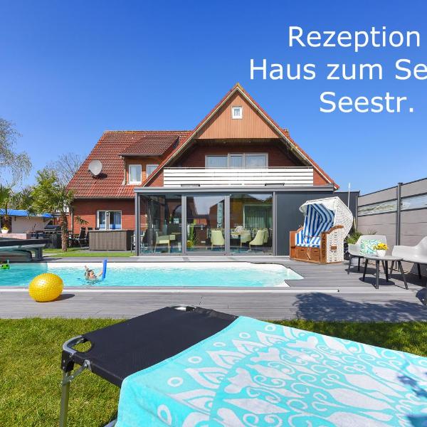 Ferienwohnung Haus zum Seehund mit Pool