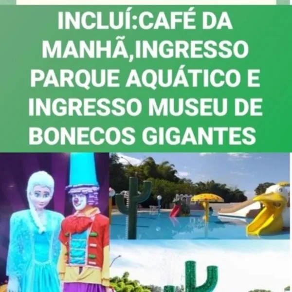 CALDAS NOVAS RESIDENCE - Inclui um ingresso por pessoa em Parque Aquático e temos HOT PARK E LAGOA PARQUE a preço promocional, Hotel in Caldas Novas