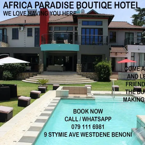 Africa Paradise - OR Tambo Airport Boutique Hotel, hotel v destinaci Benoni