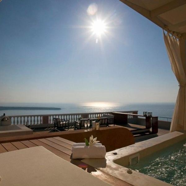 Luxury Santorini Villa Sunset Villa Jacuzzi Panoramic SunsetSea View 4 BDR Oia
