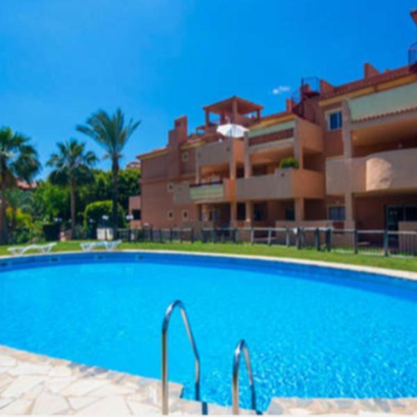 2 bedrooms appartement with shared pool enclosed garden and wifi at Marbella 2 km away from the beach