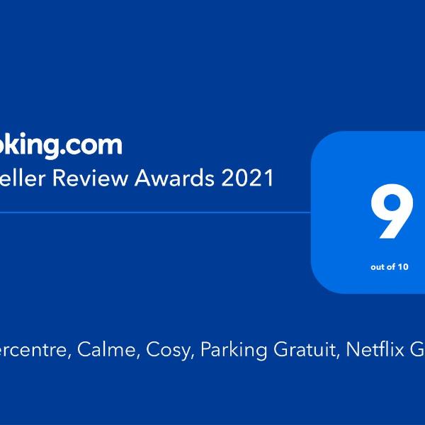 Hypercentre, Calme, Cosy, Parking Gratuit, Netflix Gratuit