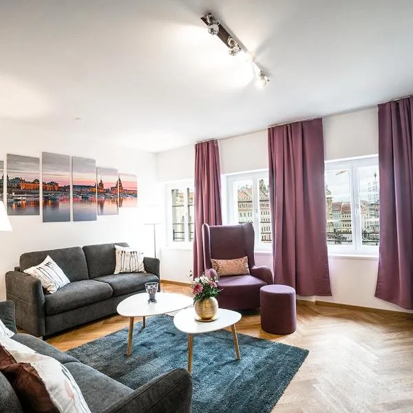 Familienapartment mit Blick zur Frauenkirche, hotel v Drážďanech