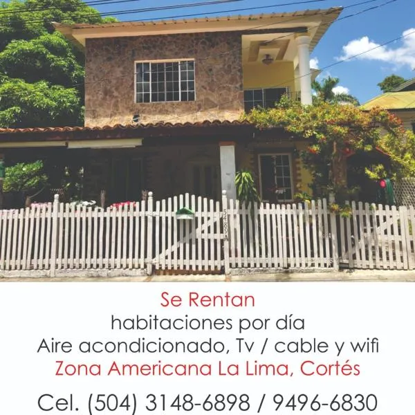 HOTEL CASA BONITA LA LIMA SAN PEDRO SULa, hotel in La Lima