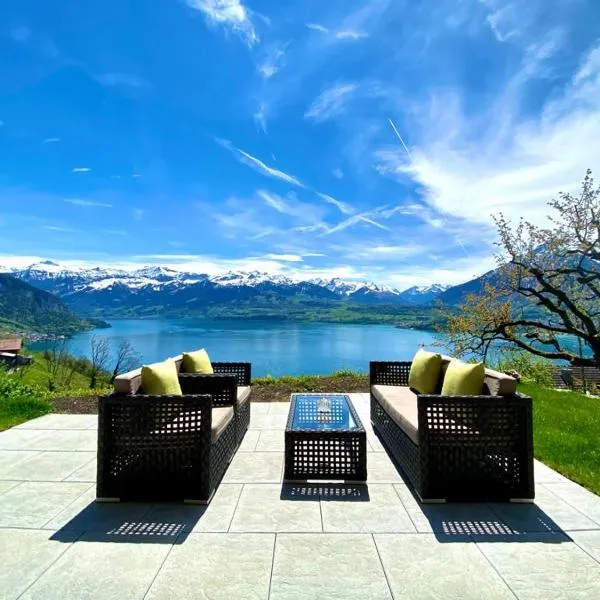 Panorama Boutique Apartment with Air Condition, SPA entry in Solbadhotel, hotel in Sigriswil