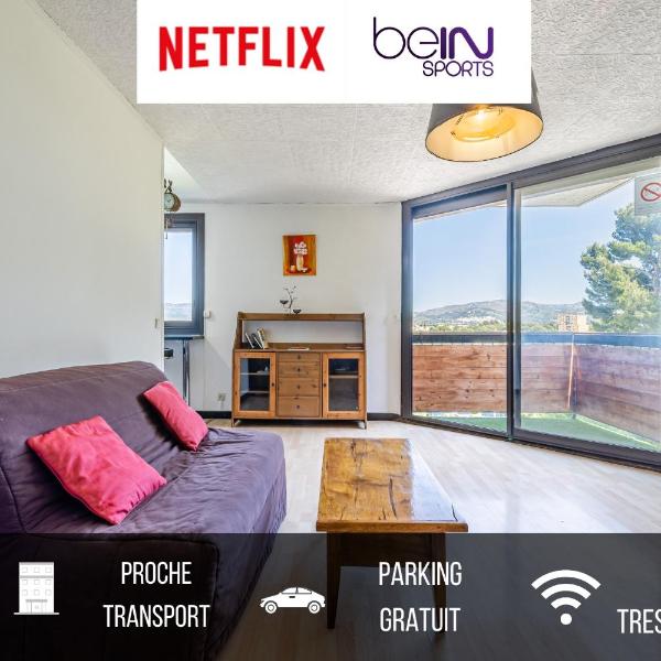 Appart N Suites: 1 chambre et séjour au CALME+ PARKING+ NETFLIX