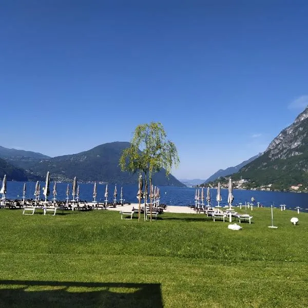 PEONIA 2 posti Wi-Fi AC free park Jacuzzi, hotell Porlezzas