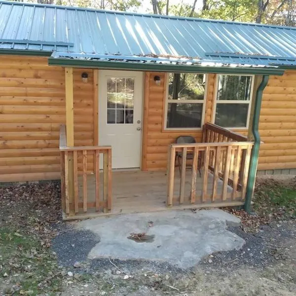Cabin with a tree house on a buffalo farm ., hotel a Marshall