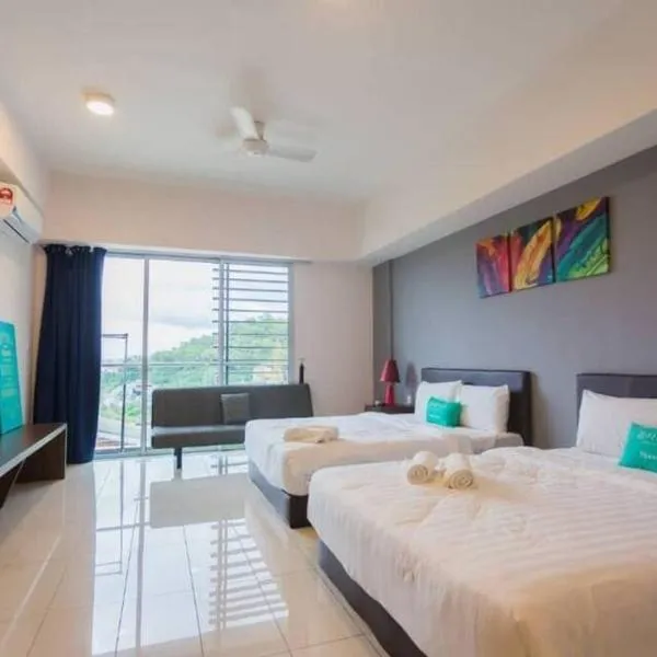 KK studio [B]/2 Queen Bed/ Netflix/Free Parking, hotel in Kota Kinabalu