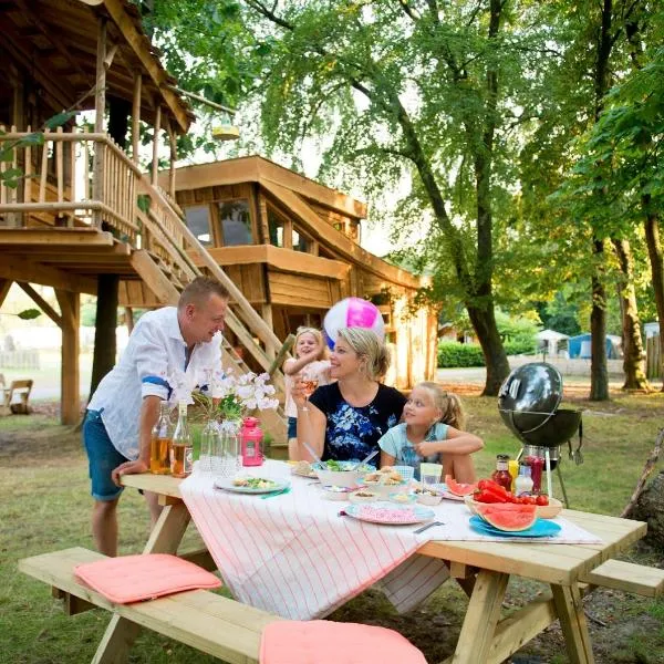 Recreatiepark d'n Mastendol luxe Boomhutten, hotel in Rijen