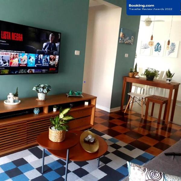 APARTAMENTO PRAIA GRANDE-CANTO DO FORTE- 2 QUADRAS DA PRAIA WI-FI,NETFLIX e ESTACIONAMENTO