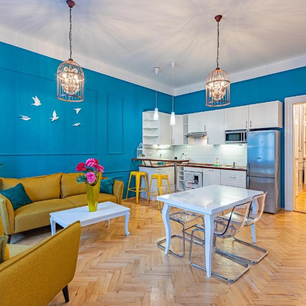 Colorful Wenceslas square apartment