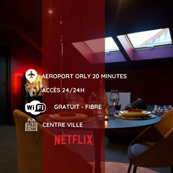 PARENTHESE LOVE - Amour & Tentation Suite Balnéo SPA Proche Orly-Paris, hôtel à La Ville-du-Bois