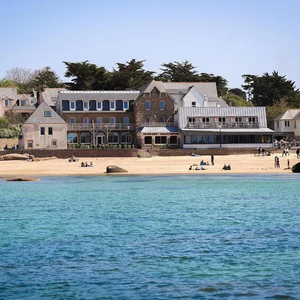 Logis Hôtel Saint Guirec Et De La Plage，位于佩罗斯-吉雷克的酒店
