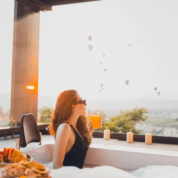 Karma Cappadocia、ウチヒサールのホテル