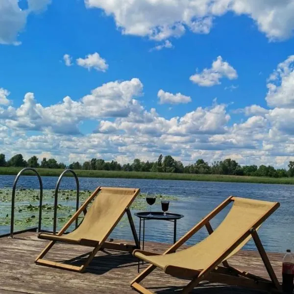 Дом в лесу на берегу Днепра для отдыха с купелью на дровах, аппартоменты, hotel in Budishche