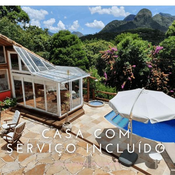 Casa Maria Comprida Araras, serviço incluído, 5 quartos, piscina e área gourmet