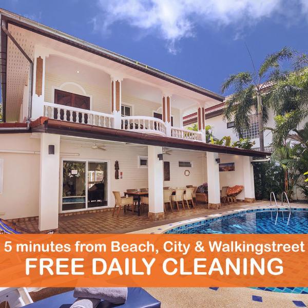 Villa Waree 5 minutes from Beach and Walking street