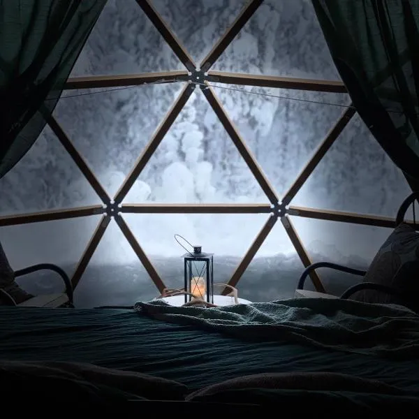 Private Jacuzzi Igloo bedroom in Aurora Lounge Hotel with shared sauna and pet friendly, ξενοδοχείο στο Ροβανιέμι