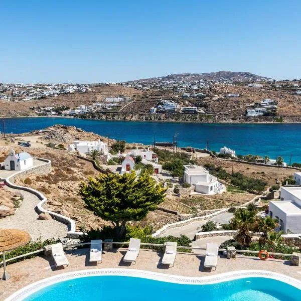 Yalos Mykonos Ornos Pouli private apartments w shared swimming pool, hotel in Mýkonos City