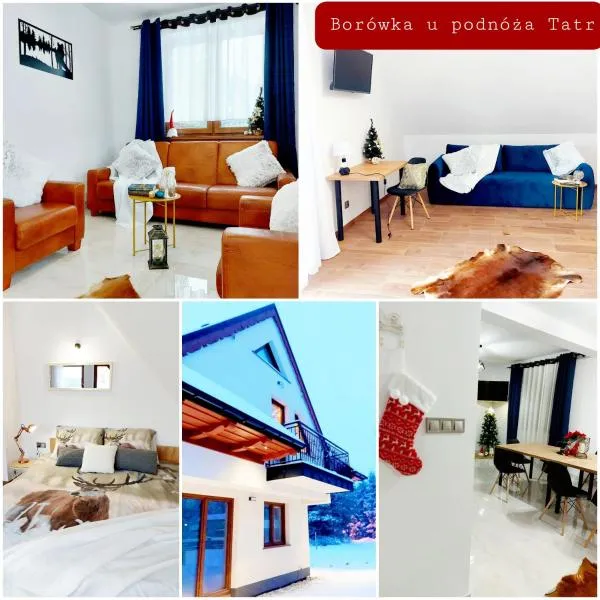 Borówka- u podnóża gór, 10 min od stoku, możliwość wynajęcia mobilnej bani, Hotel in Dębno