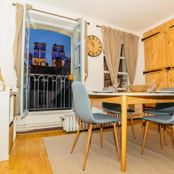 Nid douillet La Cour du Dauphin, Vue cathédrale imprenable, hotel v destinaci Laon