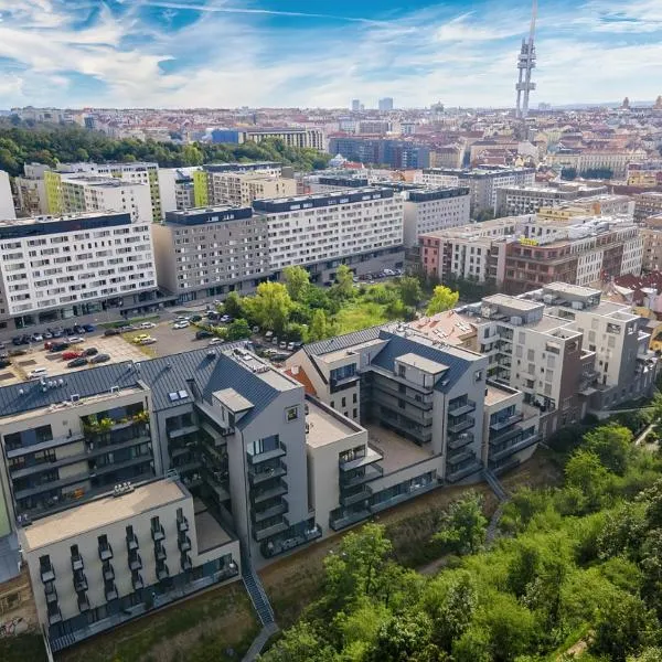 Central Prague Vítkov - free parking, hotel v Praze