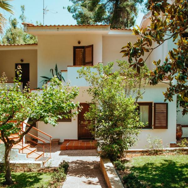 Beautiful summerhouse in Sani's pine forest