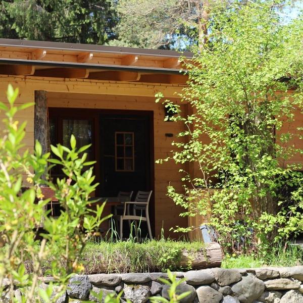 Wooden lodge with jacuzzi