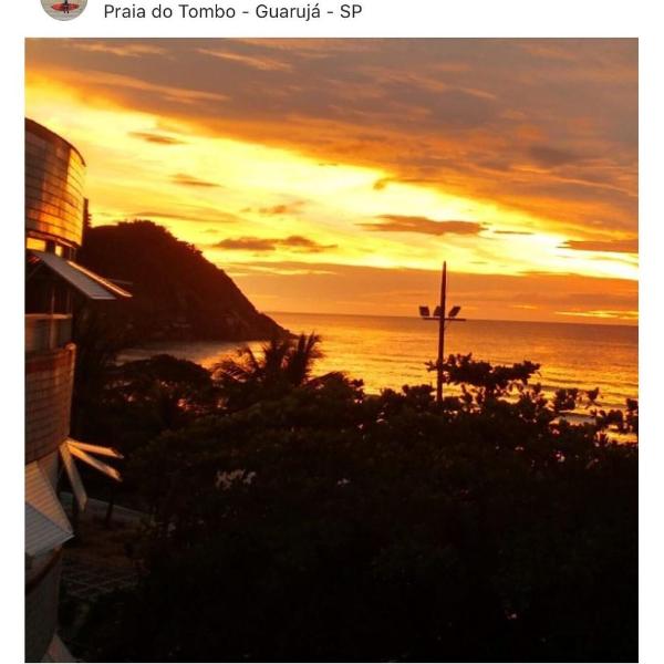 12F- Vista Linda Pé na areia Guarujá Praia do Tombo+2dorm c/ar cond+2WC+1vaga+cozinha completa frente ao mar ( INTERNET RÁPIDA ) - Check-in às 13hs e Check-out até às 18hs
