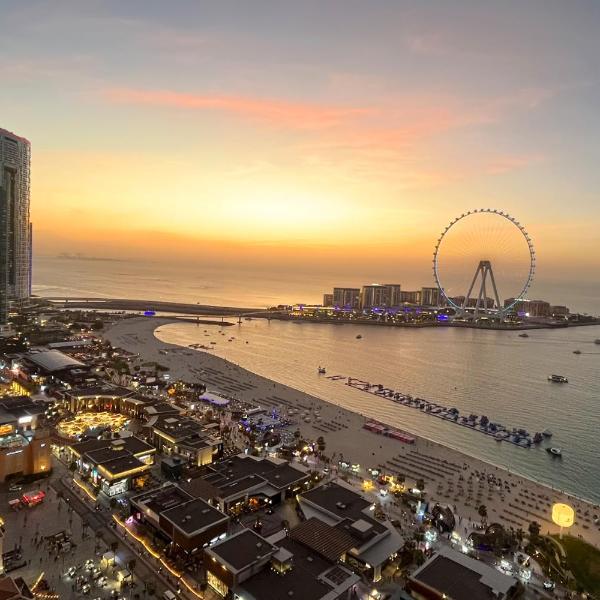 Upgraded 2-Bedroom Suite with Sea and Sunset View in JBR, Rimal