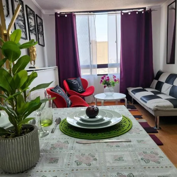 Céntrico, Cómodo y Moderno con Vista Privilegiada hasta 4Pers, hotel en Santiago