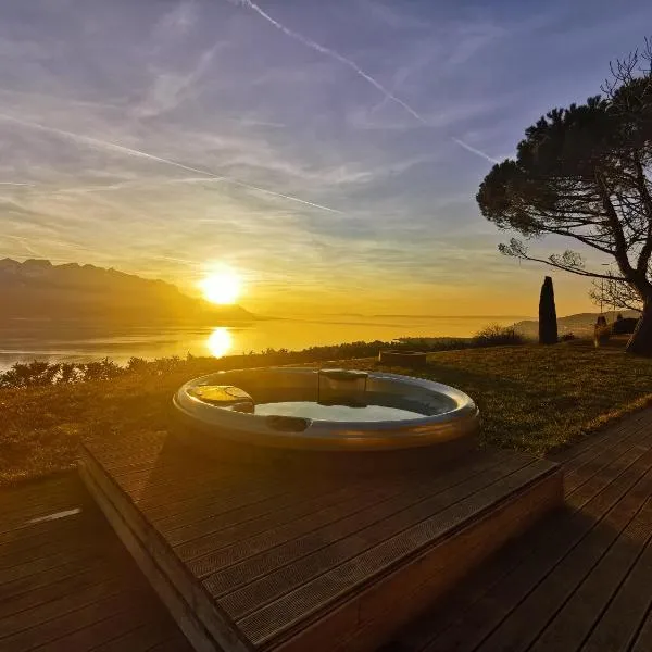 Sunset House with gorgeous view of the lake, hôtel à Montreux