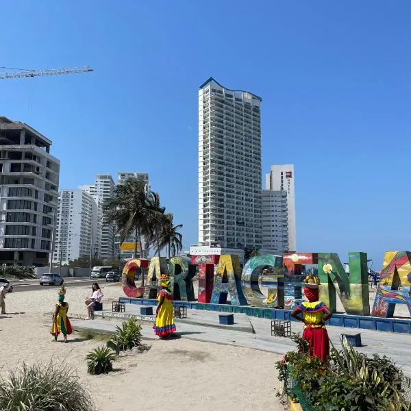Front beach apartment close to the Cartagena letters, hotel i Cartagena