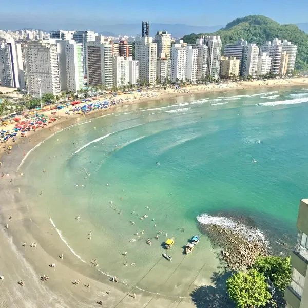 Melhor vista do Guarujá (Apartamento pé na areia), ξενοδοχείο σε Γκουαρούχα