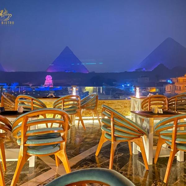 Cleopatra pyramids view