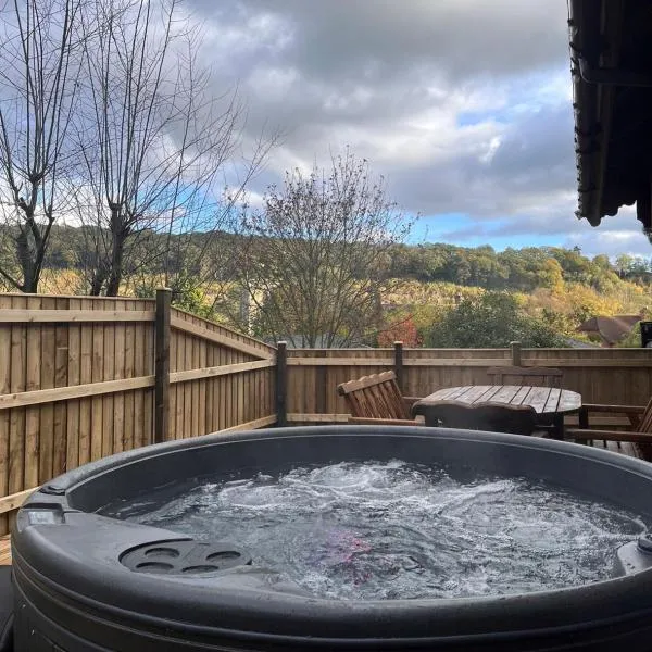 Countryside 3 Bedroom Log Cabin With Private Hot Tub - Ash, hotel in Leominster