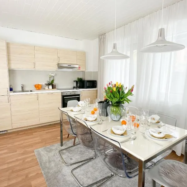 M-Style 01 Apartment mit Terrasse und Gasgrill, 24h Self-Check-In, Free Parking, Netflix, Hotel in Nürnberg