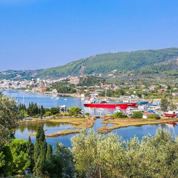 Skiathos Seaview Villa with Pool, hotell i Punta