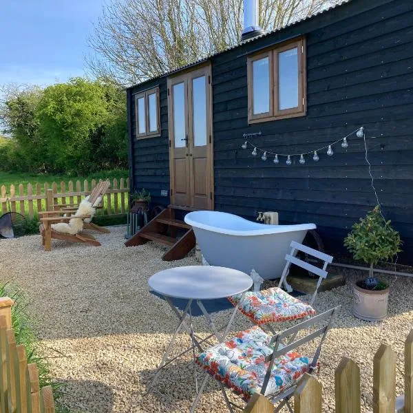 Marsh Farm Glamping Flittermouse Shepherd Hut, hotel v destinaci Langport